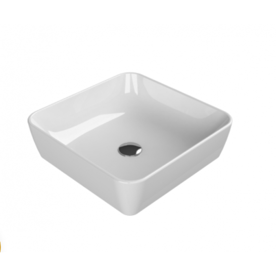 Επικαθήμενος Νιπτήρας Πορσελάνης 46x46cm Cerastyle One 076000 Λευκό Επικαθήμενος Νιπτήρας Πορσελάνης 46x46cm Cerastyle One 076000 Λευκό